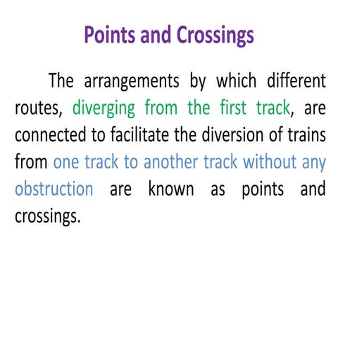 Points and crossings