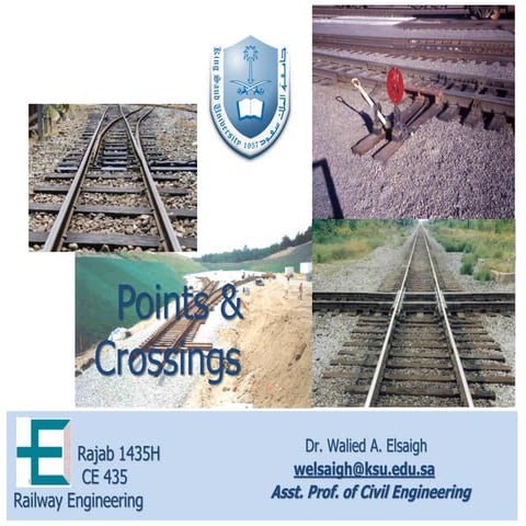 12 Points and Crossings (Railway Engineering Lectures هندسة السكك الحديدية & ...