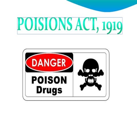 Poison act 1919