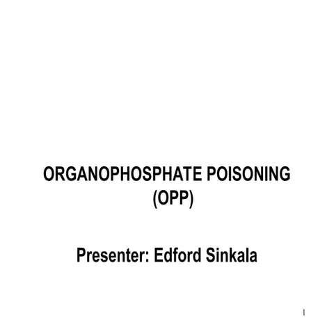 5. organophosphate poisoning | PPT