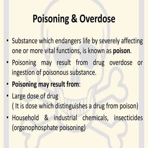 Poisoning & Drug overdose