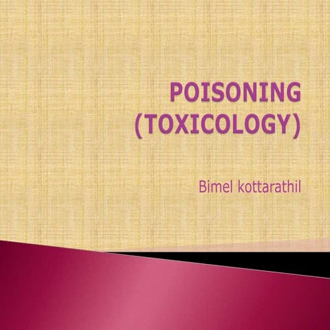 Poisoning    (toxicology)
