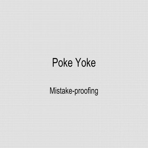 Poke yoke