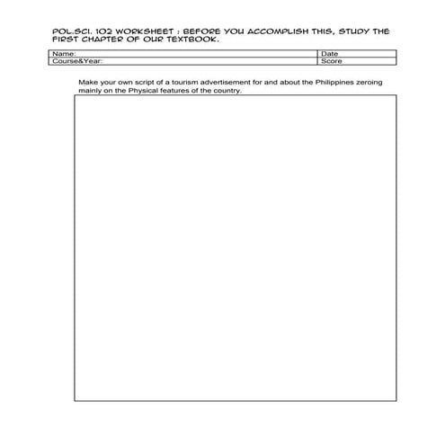 Polsci 102 Worksheet