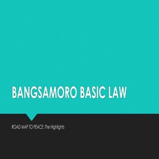 Bangsamoro Basic Law