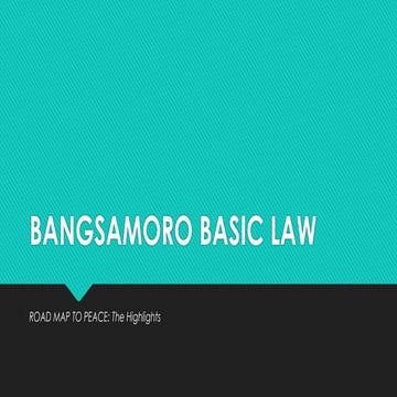 Bangsamoro Basic Law