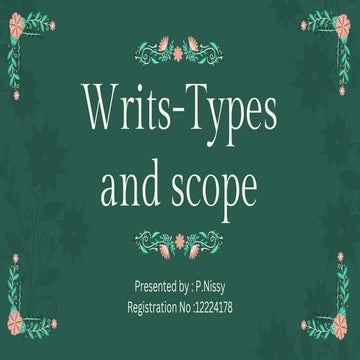 Writs of the Constitution 