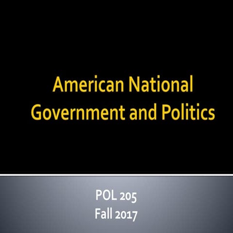 POL 205 Intro Politics 