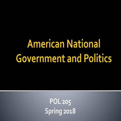 POL 205 Intro Politics