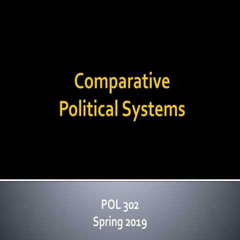 POL 302 introduction to Comparative Politics 