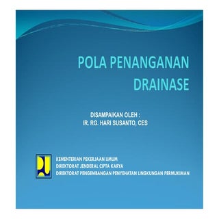 Pola Penanganan Drainase Perkotaan