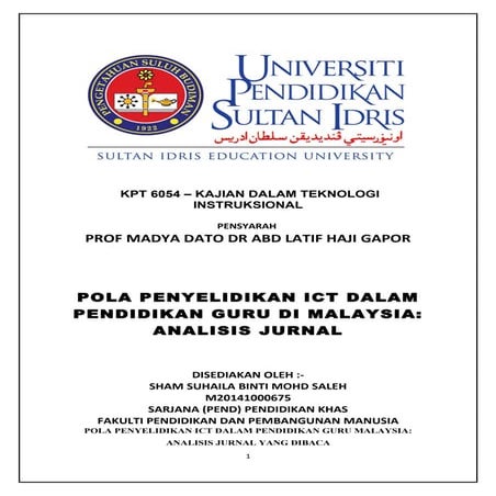 Pola penyelidikan ict dalam pendidikan guru malaysia