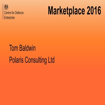 CDE Marketplace Sept 2016: Polaris Consulting Ltd  (Autonomy & Big Data) Sess...