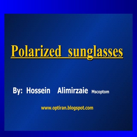 Polarized sunglasses