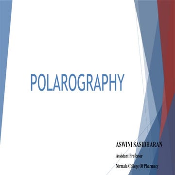 POLAROGRAPHY,    Pharmaceutical analysis