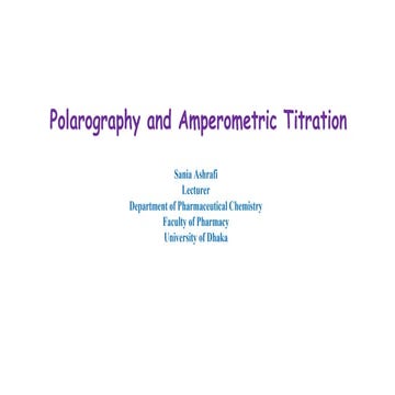Polarography pharmacy aanaalysis cemistmc