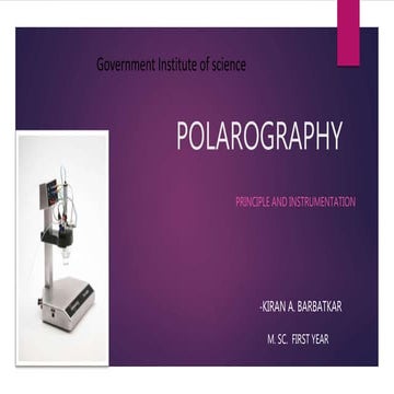 Polarography principle and instrumentation