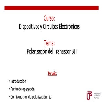Polatizacion del transistor bjt