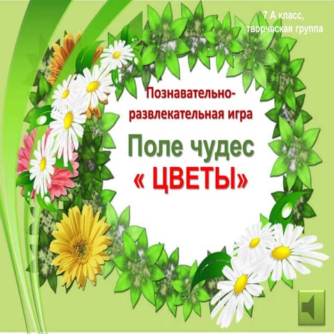 Поле чудес "Цветы"