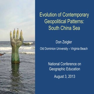 South China Sea NCGE 2013 Don Zeigler