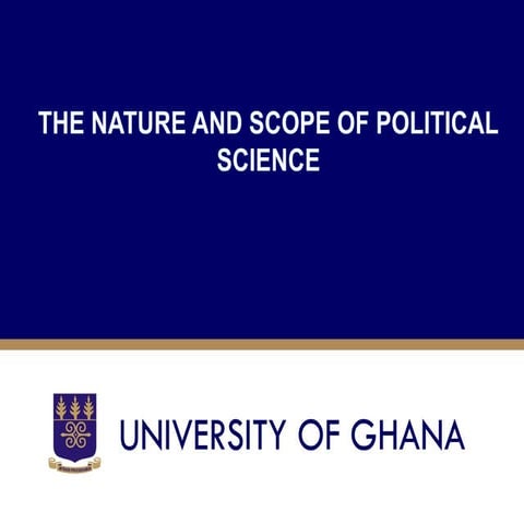 the nature and scope of political science
