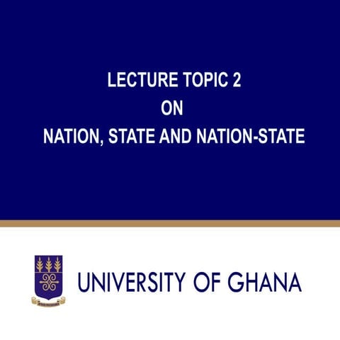 lecture topic on nation state and nation state