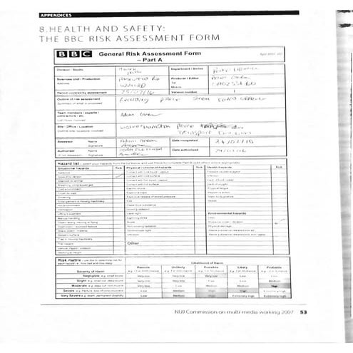 Radio Task 9 risk assessment | PDF
