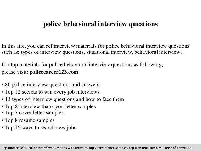 behavior questions interview