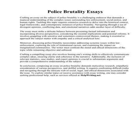 Police Brutality Essays