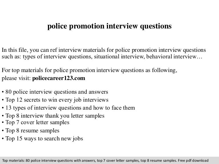 interview questions for promotion
