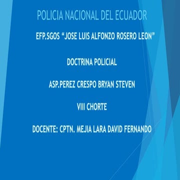 Policia nacional del ecuador