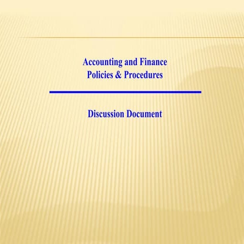 Policies And Procedures