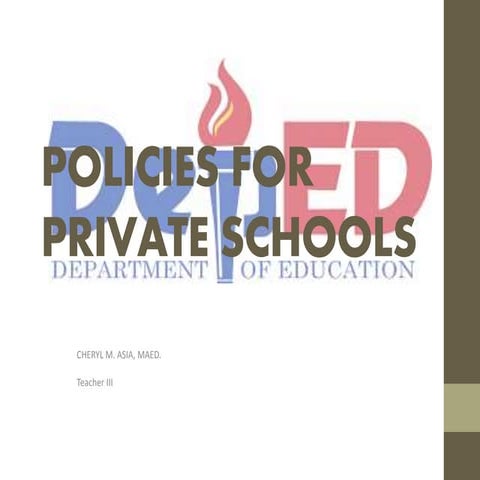Policies for private schools