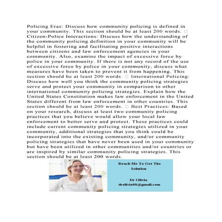 Policing Eras Discuss how community policing is defined in your com.docx