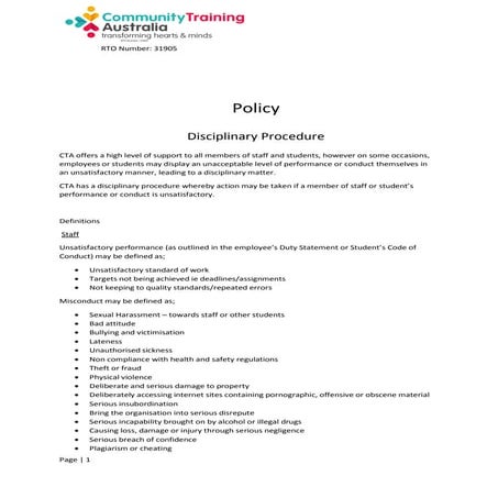 Policy 014-disciplinary-procedure
