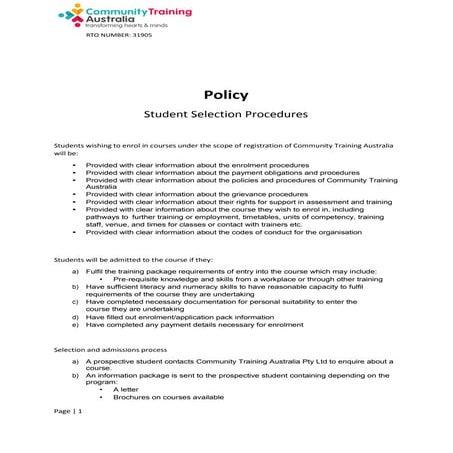 Policy 023-student-selection-procedures