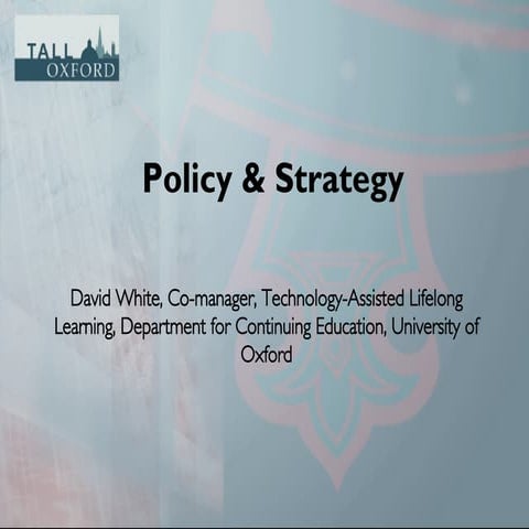 Policy and Strategy