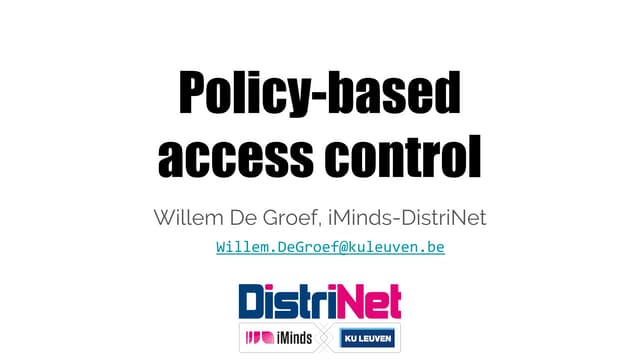 Policy based access control