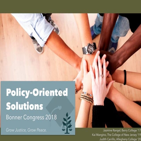 Policy oriented solutions