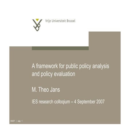 Policy analysis