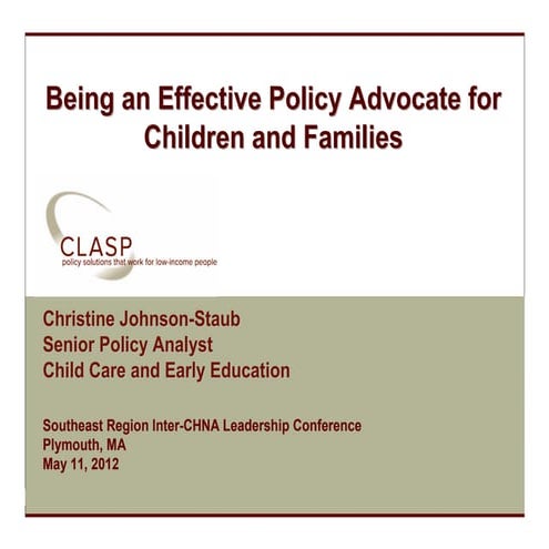 Policy and Advocacy Slides