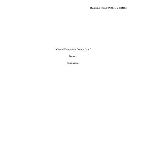 Policy Brief _Virtual Education