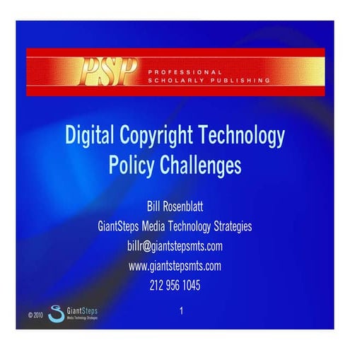 Policy Challenges Around Digital Copyright