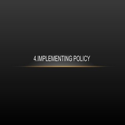 Policy Implementation 
