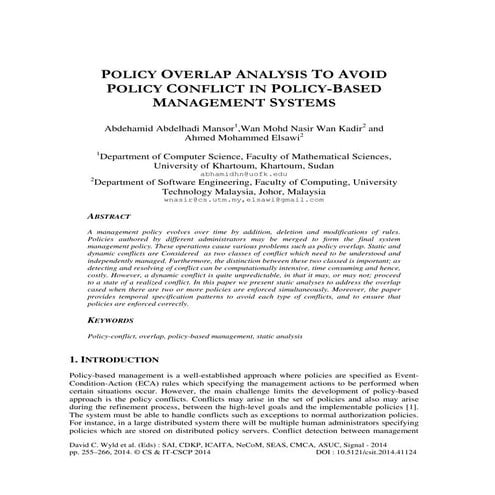 Policy overlap analysis to avoid