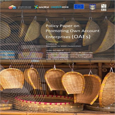 Policy Paper on Promoting Own Account Enterprises (OAEs) : Foundation for MSM...