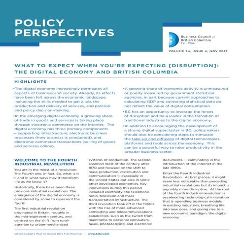 What to expect when you're expecting (disruption): The digital economy and Br...