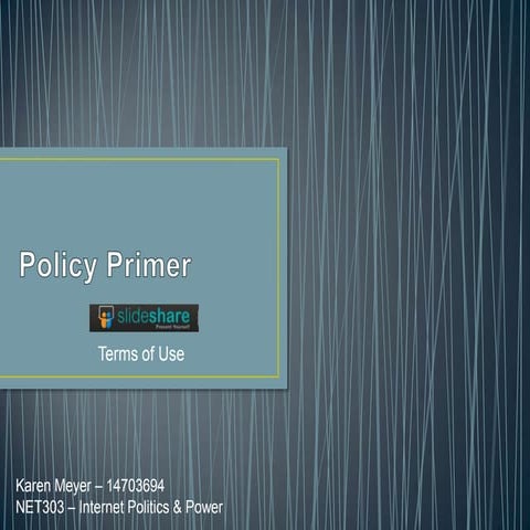 Policy Primer - Being aware of Terms of Use