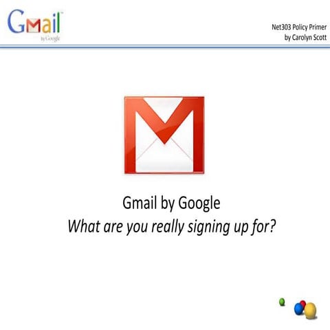Online Policy Primer: Gmail