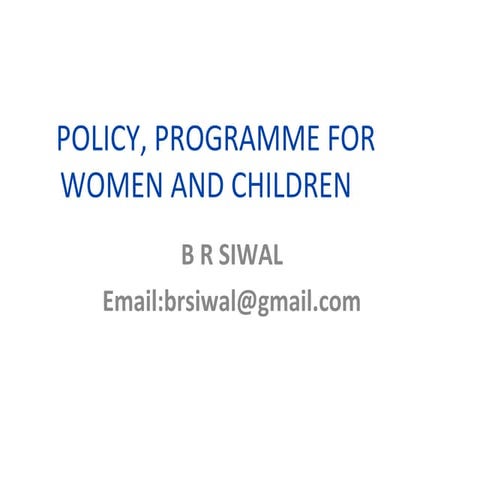 Policy programmes for capicity building